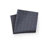 THE SAVILE ROW COMPANY LONDON Men's Silk Pocket Square Handkerchief - Navy White Spotted