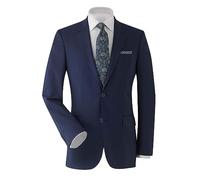 THE SAVILE ROW COMPANY LONDON Men's Tailored Fit Wool-Blend Suit Jacket, Navy, 44R