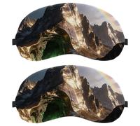 The Scarlet Starfield Beyond a Light-Year Anti-Mite Breathable Fabric Eye Cover with Adjustable Hook-and-Loop Strap