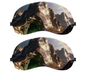 The Scarlet Starfield Beyond a Light-Year Anti-Mite Breathable Fabric Eye Cover with Adjustable Hook-and-Loop Strap