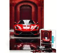 The Scarlet Supercar Jigsaw Puzzles 1000 Pieces for Teenagers Strong Logic Toy Home Activity Clear Edge Cherished Gift (38x26cm)