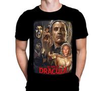 The Scars of Dracula Mens T-Shirt Gothic Horror Print, Black Cotton T-Shirt, Movie Poster Tee