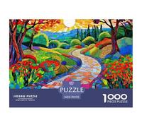 The Scenery of A Country Road Puzzle 1000 Pieces for Adults Mindful Relaxing Hobby Eco-Friendly Thick Board 70x50cm/1000pcs