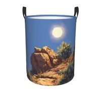 The Scenery Of The Sun Circular Hamper â€“ Stylish And Durable Storage Bin With Full-Print Design, Waterproof Oxford Fabric For Home Organization