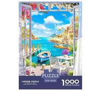 The Scenery Outside The Window Jigsaw Puzzle 1000 Pieces Gift Box Adults Challenging Fun Landscape Stress Relief Leisure 70x50cm/1000pcs