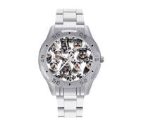 The Schnauzer Dogs with Happy Men's Stainless Steel Quartz Watch | Bussiness Minimalist Three-Hand Wristwatch for Boyfriend Father Business Gift