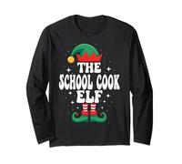 The School Cook Elf Funny Christmas Matching Family Group Long Sleeve T-Shirt