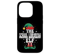 The School Librarian Elf Funny Christmas Matching Family Case for iPhone 14 Pro