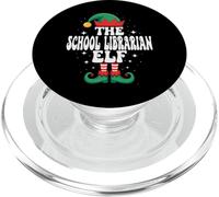 The School Librarian Elf Funny Christmas Matching Family PopSockets PopGrip for MagSafe