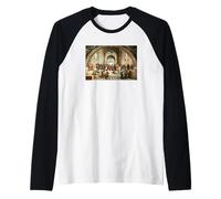 The School of Athens by Raphael (1511) Raglan Baseball Tee