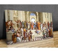 The School of Athens by the Italian Renaissance artist Raphael, wall hangings,wall art, canvas print art framed, (30x16in 75x40cm)
