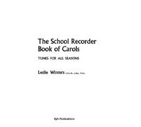 The School Recorder Book Of Carols: Recorder Ensemble: Instrumental Album