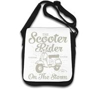 The Scooter Rider On The Storm Shoulder Bag White