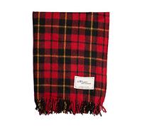 The Scotland Kilt Company Fringe Wool Scottish Tartan Knee Rug - Wallace - Warm Cosy Shawl Picnic Travel Blanket - 36 x 59”