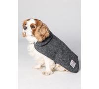 The Scotland Kilt Company Harris Tweed® Dog Coat in K124 Charcoal Herringbone - Country Pet Stylish Winter Jacket - Comfortable Canine Outfit - Size 4