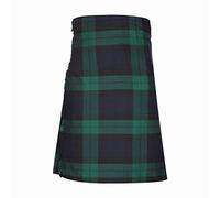 The Scotland Kilt Company Men's Kilt 8 Yard Scottish Tartan Polyviscose Kilt - Black Watch - Adjustable Buckle Comfortable Fit - 42-44”