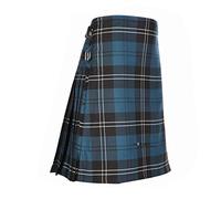 The Scotland Kilt Company Men's Kilt 8 Yard Scottish Tartan Polyviscose Kilt - Ramsay Blue Ancient - Adjustable Buckle Comfortable Fit - 46-48”