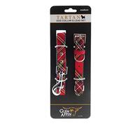 The Scotland Kilt Company Pet Fashion Tartan Scottish Dog Leash Collar Set in Royal Stewart - Adjustable Strap, Comfortable Fit, Sturdy - S