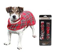 The Scotland Kilt Company Pet Gift Set in Royal Stewart Tartan - Comfortable Dog Collar, Leash and Coat - Classic Scottish Style - Large