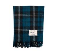 The Scotland Kilt Company Recycled Wool Tartan Lap Blanket in Ramsay Blue - Fringed Edges, Soft, Machine Washable - One Size 73.5 x 177cm