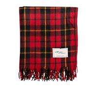 The Scotland Kilt Company Recycled Wool Tartan Lap Blanket in Wallace - Fringed Edges, Soft, Machine Washable - One Size 73.5 x 177cm
