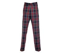 The Scotland Kilt Company Scottish BNWT Polyviscose Tartan Trews in Black Stewart - High Wasted, Secure Button Closure - 40W-31L