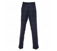 The Scotland Kilt Company Scottish BNWT Polyviscose Tartan Trews in Black Watch - High Wasted, Secure Button Closure - 36W-33L