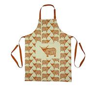 The Scotland Kilt Company Scottish Highland Cow Design Kitchen Chef Apron for Cooking Baking - Lightweight, Heavy Duty, Easy Clean Waist Tie Apron