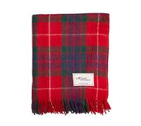 The Scotland Kilt Company Scottish Throw Large Wool Tartan Rug in Fraser Red - Warm Picnic Travel Blanket - 60 x 70”