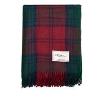 The Scotland Kilt Company Scottish Throw Large Wool Tartan Rug in Lindsay - Warm Picnic Travel Blanket - 60 x 70 in