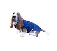 The Scotland Kilt Company Traditional Deluxe Tartan Dog Coat in Black Watch - Durable, Lined, Warm Padded Adjustable Pet Jacket - L