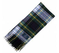 The Scotland Kilt Company Unisex 100% Scottish Wool Scarf Long Neck Shawl with Fringe - Gordon Dress Modern Tartan - Gray -55 x 12”