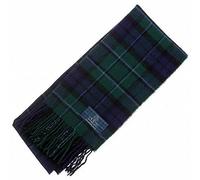The Scotland Kilt Company Unisex 100% Scottish Wool Scarf Long Neck Shawl with Fringe - MacCallum Modern Tartan - Green - 55 x 12”