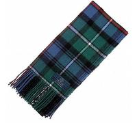 The Scotland Kilt Company Unisex 100% Scottish Wool Scarf Long Neck Shawl with Fringe - MacKenzie Ancient Tartan - Green - 55 x 12”
