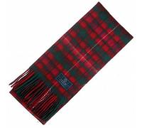 The Scotland Kilt Company Unisex 100% Scottish Wool Scarf Long Neck Shawl with Fringe - MacKinnon Red Modern Tartan - Red - 55 x 12”