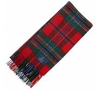 The Scotland Kilt Company Unisex 100% Scottish Wool Scarf Long Neck Shawl with Fringe - MacLean of Duart Modern Tartan - Red - 55 x 12”