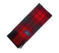 The Scotland Kilt Company Unisex 100% Scottish Wool Scarf Long Neck Shawl with Fringe - MacNab Modern Tartan - Red - 55 x 12”