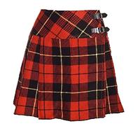 The Scotland Kilt Company Women's Tartan Billie Kilt 16” - Wallace - Plus Kilt Pin, Adjustable Leather Buckle, High Waisted Skirt - 16/36”