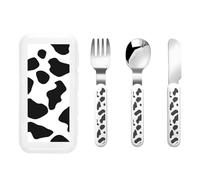 The Scottish Clan Macleod of Portable Kids Utensil Set Stainless Steel Fork, Spoon & Knife 3-Piece-Set, Easy to Clean, and Perfect for School, Travel, Or Home Use