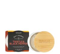 The Scottish Fine Soaps Company - Thistle & Black Pepper Shave Soap & Bowl Set 100g for Men