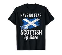 The Scottish Is Here Scotland Flag Scottish Roots T-Shirt