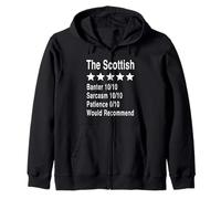 The Scottish Review Banter Sarcasm Funny Scotland Gift Zip Hoodie