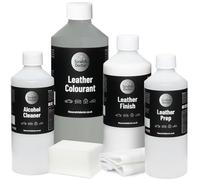 The Scratch Doctor Leather Recolouring Kit for Furniture & Car Seats | Clean, Dye & Protect | Includes Cleaner, Primer, Dye & Sealant (Light Grey, 1000ml)