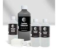 The Scratch Doctor Leather Recolouring Kit for Furniture & Car Seats | Clean, Dye & Protect | Includes Cleaner, Primer, Dye & Sealant (Grey, 500ml)