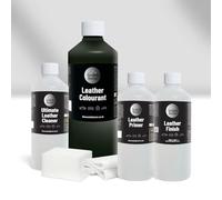 The Scratch Doctor Leather Recolouring Kit for Furniture & Car Seats | Clean, Dye & Protect | Includes Cleaner, Primer, Dye & Sealant (Dark Green, 1000ml)
