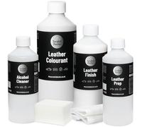 The Scratch Doctor Leather Recolouring Kit for Furniture & Car Seats | Clean, Dye & Protect | Includes Cleaner, Primer, Dye & Sealant (White, 500ml)