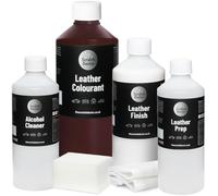 The Scratch Doctor Leather Recolouring Kit for Furniture & Car Seats | Clean, Dye & Protect | Includes Cleaner, Primer, Dye & Sealant (Bordeaux, 500ml)