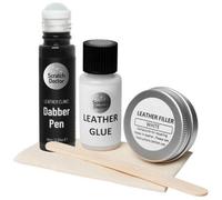 The Scratch Doctor Scratch Doctor Compact Leather Repair Kit For Small Repairs, Rips, Tears And Holes Dark Grey