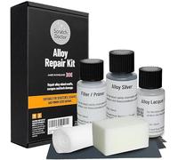 The Scratch Doctor Silver Alloy Wheel Repair Kit | Touch Up for Curb Scuffs & Scratches | Includes Filler, Paint, Lacquer | For Most OEM Wheels
