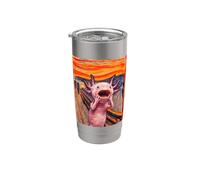 The Scream Art Funny Axolotl Meme Stainless Steel Insulated Tumbler